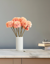Artificial Chrysanthemum Flower Sticks (6 Sticks, 45 cm, Peach)